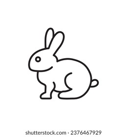 Rabbit icon. Hare flat sign design. Rabbit symbol bunny pictogram. Hare icon. Rabbit sign. UX UI icon