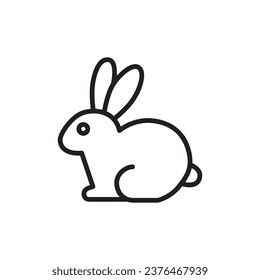 Rabbit icon. Hare flat sign design. Rabbit symbol bunny pictogram. Hare icon. Rabbit sign. UX UI icon