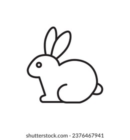 Rabbit icon. Hare flat sign design. Rabbit symbol bunny pictogram. Hare icon. Rabbit sign. UX UI icon
