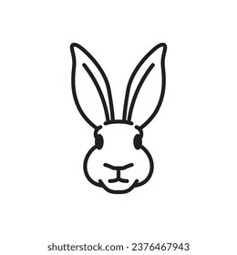 Rabbit icon. Hare flat sign design. Rabbit symbol bunny pictogram. Hare icon. Rabbit sign. UX UI icon