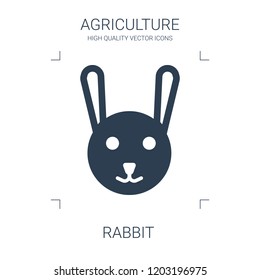 rabbit icon. high quality filled rabbit icon on white background. from agriculture collection flat trendy vector rabbit symbol. use for web and mobile