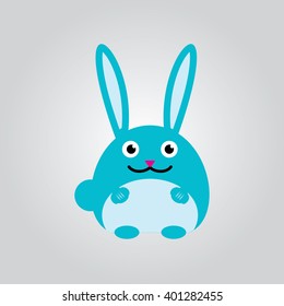 Rabbit icon, rabbit illustration