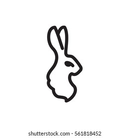 rabbit icon illustration isolated vector sign symbol