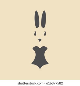 rabbit icon illustration isolated vector sign symbol