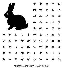 Rabbit icon illustration isolated vector sign symbol. animals icons vector set. on white background