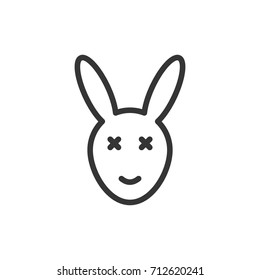 Rabbit icon, illustration isolated vector sign symbol