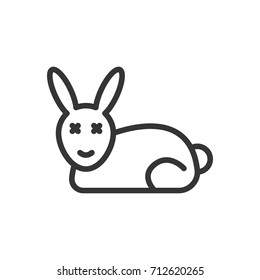 Rabbit icon, illustration isolated vector sign symbol