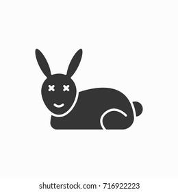 Rabbit icon, illustration isolated vector sign symbol