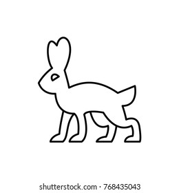 rabbit icon illustration isolated vector sign symbol