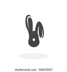 Rabbit Icon Isolated On White Background Stock Vector (Royalty Free ...