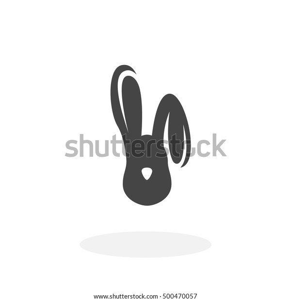Rabbit Icon Isolated On White Background Stock Vector (Royalty Free ...