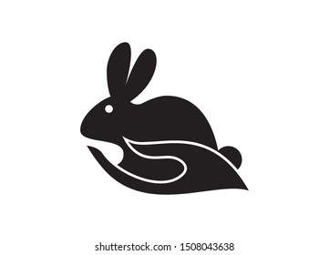 Rabbit Icon Logo Design | Creative Rabbit Logo Design