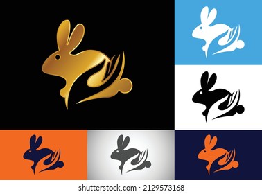 Rabbit Icon Logo Design,  Creative Rabbit Logo Design