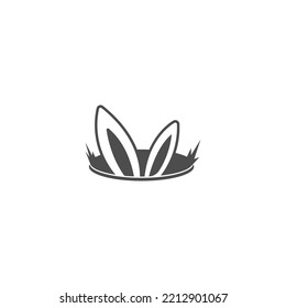 Plantilla de ilustración de diseño de logotipo de icono de conejo