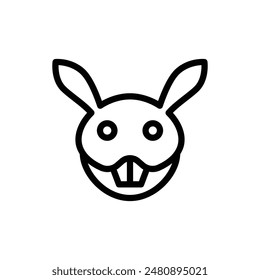 rabbit icon or logo design isolated sign symbol vector illustration. A collection of high quality black line style vector icons suitable for designers, web developers, displays and websites