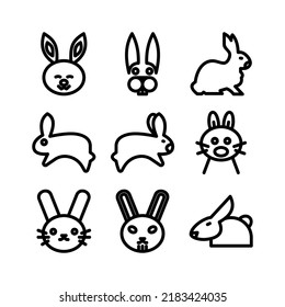 rabbit icon or logo isolated sign symbol vector illustration - Collection of high quality black style vector icons
