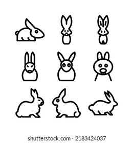 rabbit icon or logo isolated sign symbol vector illustration - Collection of high quality black style vector icons
