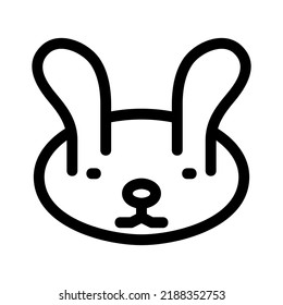 icono de conejo o logotipo símbolo de signo aislado ilustración vectorial - iconos vectoriales de estilo negro de alta calidad

