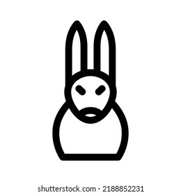 rabbit icon or logo isolated sign symbol vector illustration - high quality black style vector icons
