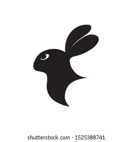rabbit icon logo vector design