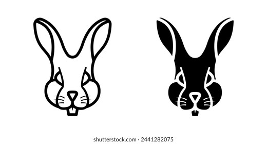 Rabbit icon. for mobile concept and web design. vector illustration