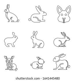 Rabbit icon. Nice graphic vector for farms, zoos or coloring books etc.