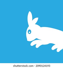 rabbit icon on a white background, vector illustration