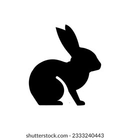 Rabbit icon on white background