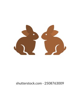 rabbit icon on a white background, vector illustration