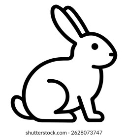 Rabbit icon on white background vector
Vector icon
