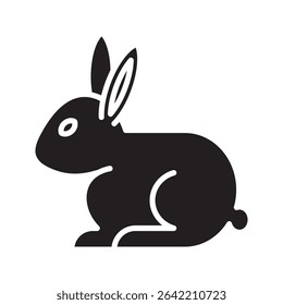 Rabbit icon on white background