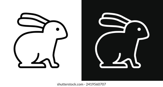 Rabbit Icon set. Vector illustration