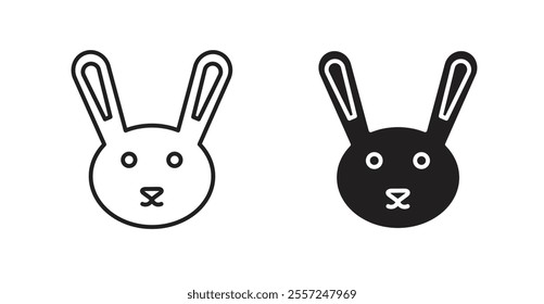 Rabbit Icon set. vector illustration set