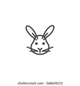 rabbit icon. sign design