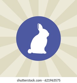 rabbit icon. sign design. background