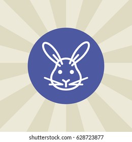 rabbit icon. sign design. background