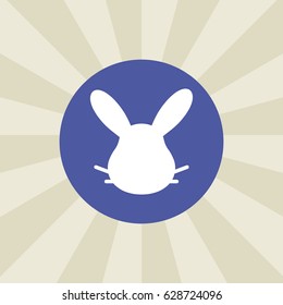 rabbit icon. sign design. background
