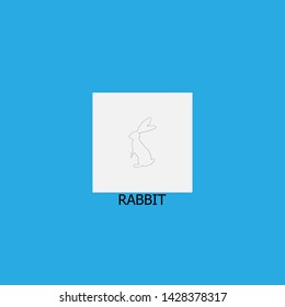 rabbit icon sign signifier vector