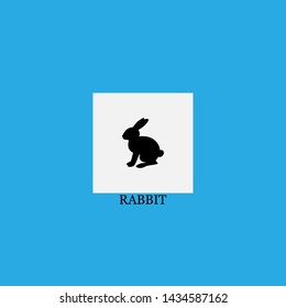 rabbit icon sign signifier vector