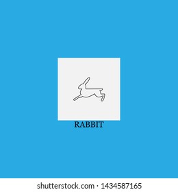rabbit icon sign signifier vector