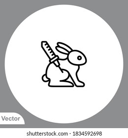 Rabbit icon sign vector,Symbol, logo illustration for web and mobile