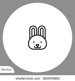 Rabbit icon sign vector,Symbol, logo illustration for web and mobile