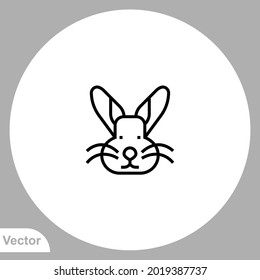 Rabbit icon sign vector,Symbol, logo illustration for web and mobile