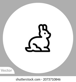 Rabbit icon sign vector,Symbol, logo illustration for web and mobile