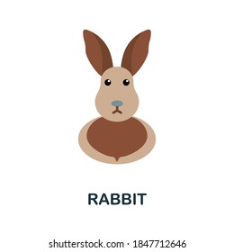 Rabbit icon. Simple element from home animals collection. Creative Rabbit icon for web design, templates, infographics and more