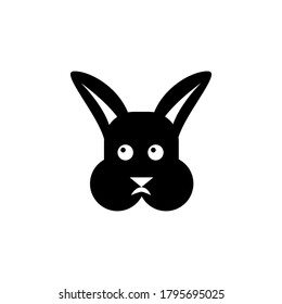 rabbit icon, simple infographic element, in filled style from Pet-vet set, for web and UI design