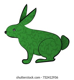 Rabbit icon simple toy sign vector illustration eps10