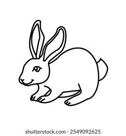 Rabbit Icon or symbol on White Background