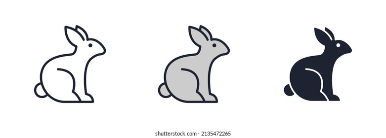 rabbit icon symbol template for graphic and web design collection logo vector illustration