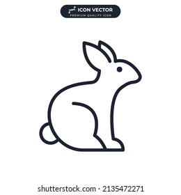 rabbit icon symbol template for graphic and web design collection logo vector illustration